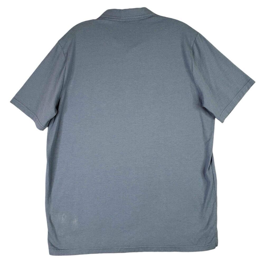 Free Fly Men’s Polo Shirt Size Large L Blue Performance Short Sleeve - Picture 3 of 11